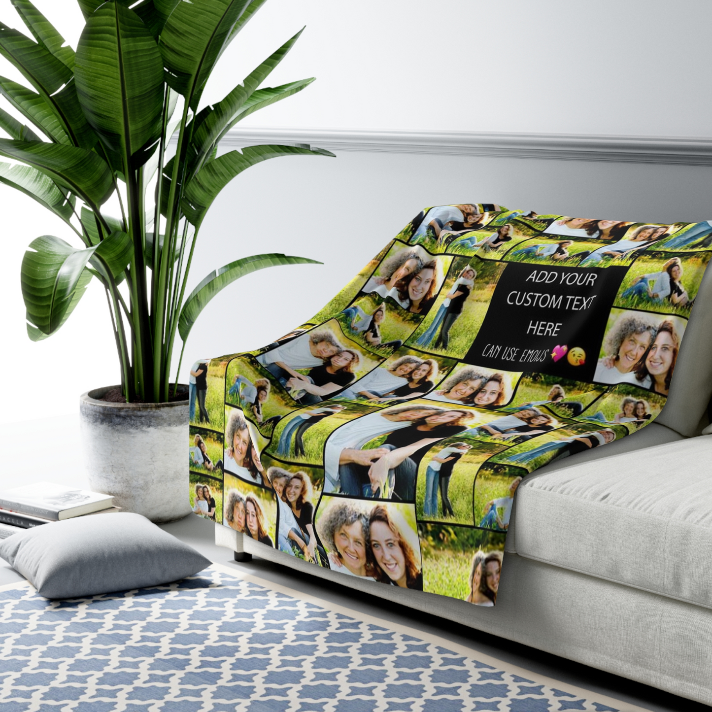 Create Your Own Mom’s Custom Blanket – Photo Collage & Custom Text