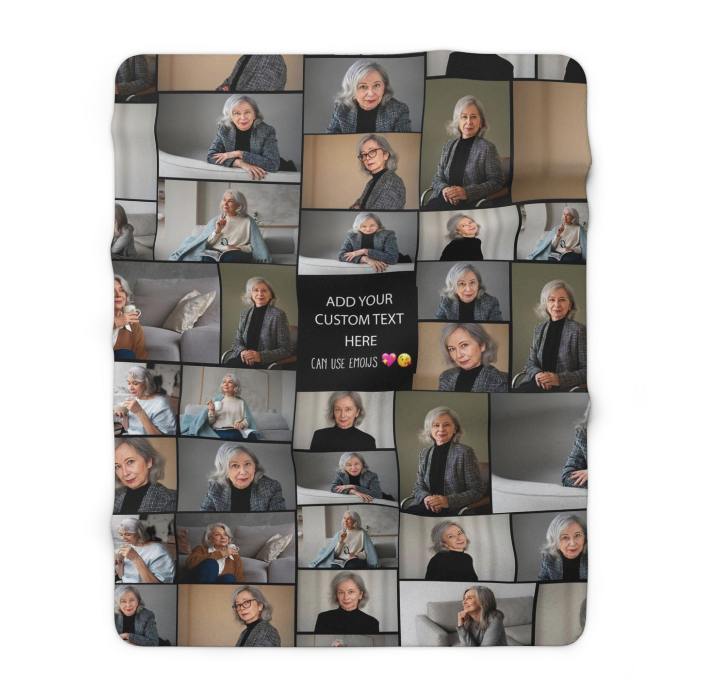 Create Your Own Mom’s Custom Blanket – Photo Collage & Custom Text