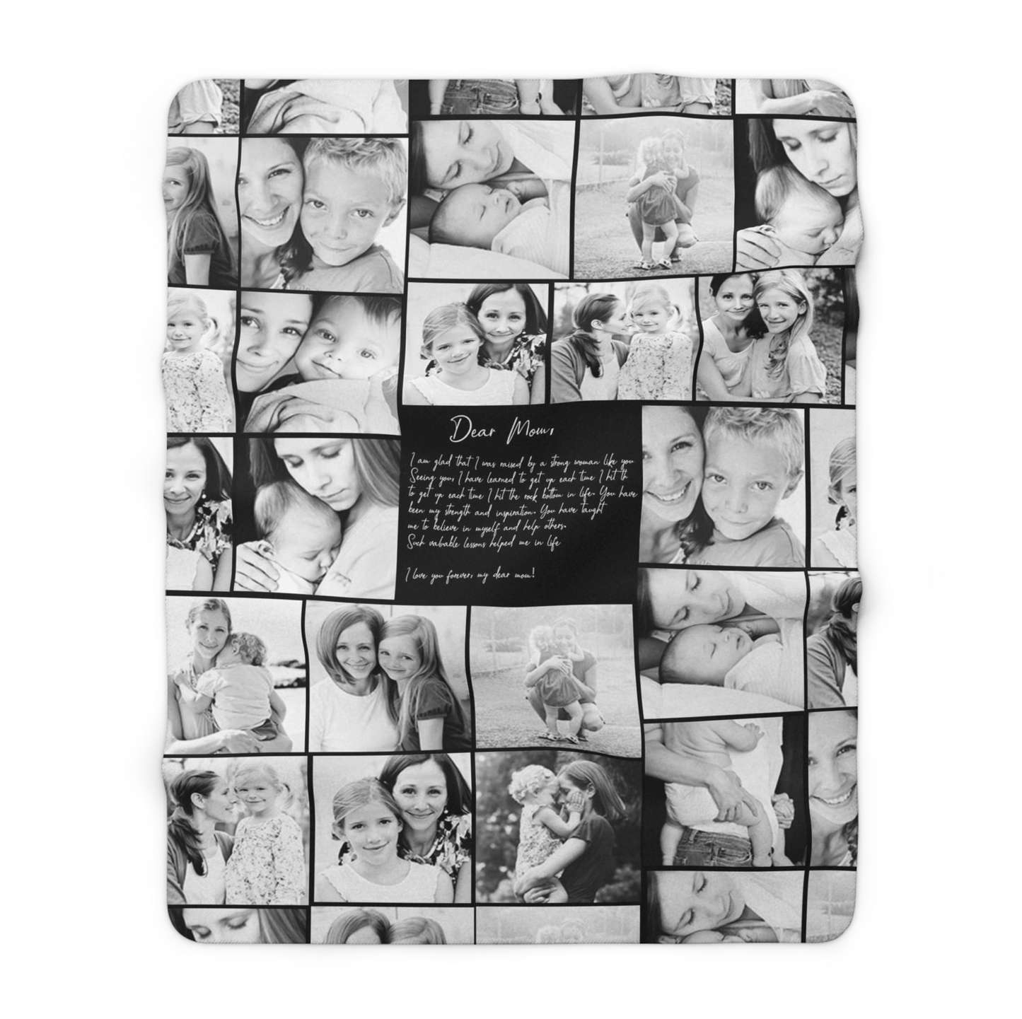 Create Your Own Mom’s Custom Blanket – Photo Collage & Custom Text