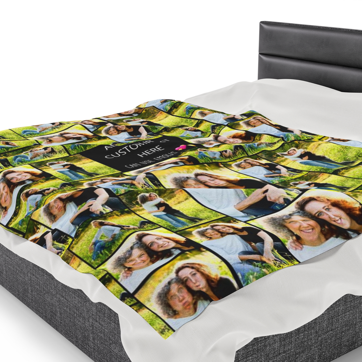 Create Your Own Mom’s Velveteen Plush Blanket – Photo Collage & Custom Text