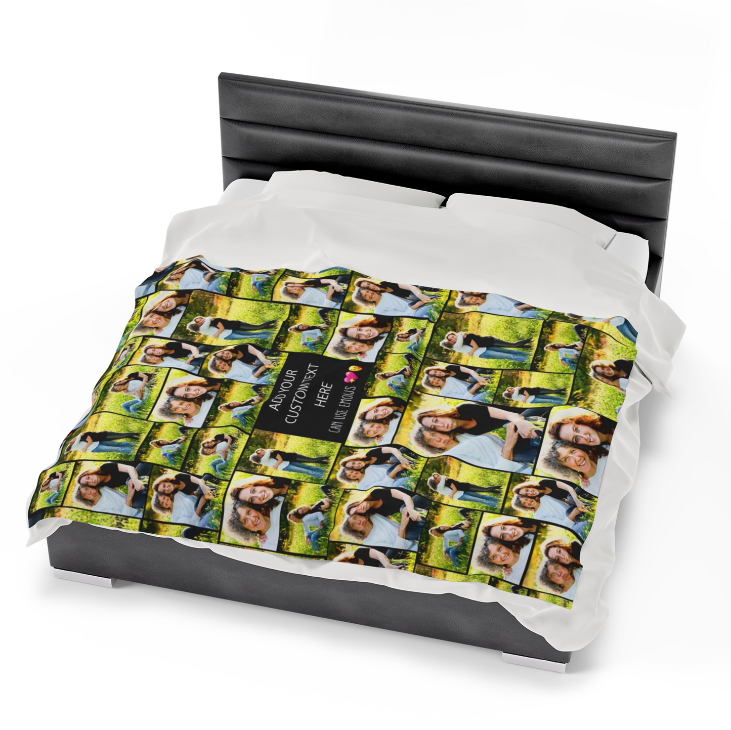 Create Your Own Mom’s Velveteen Plush Blanket – Photo Collage & Custom Text