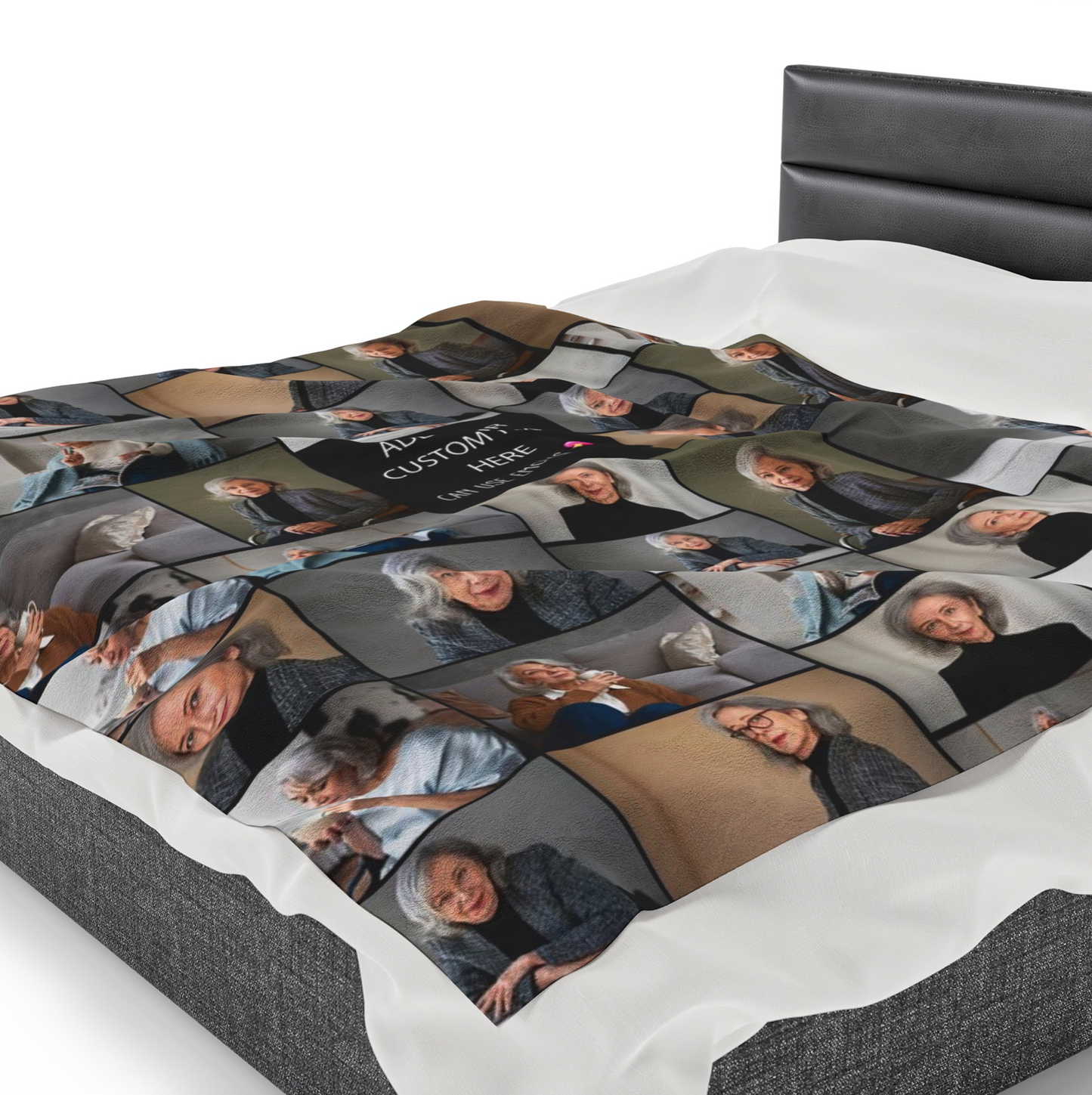 Create Your Own Mom’s Velveteen Plush Blanket – Photo Collage & Custom Text