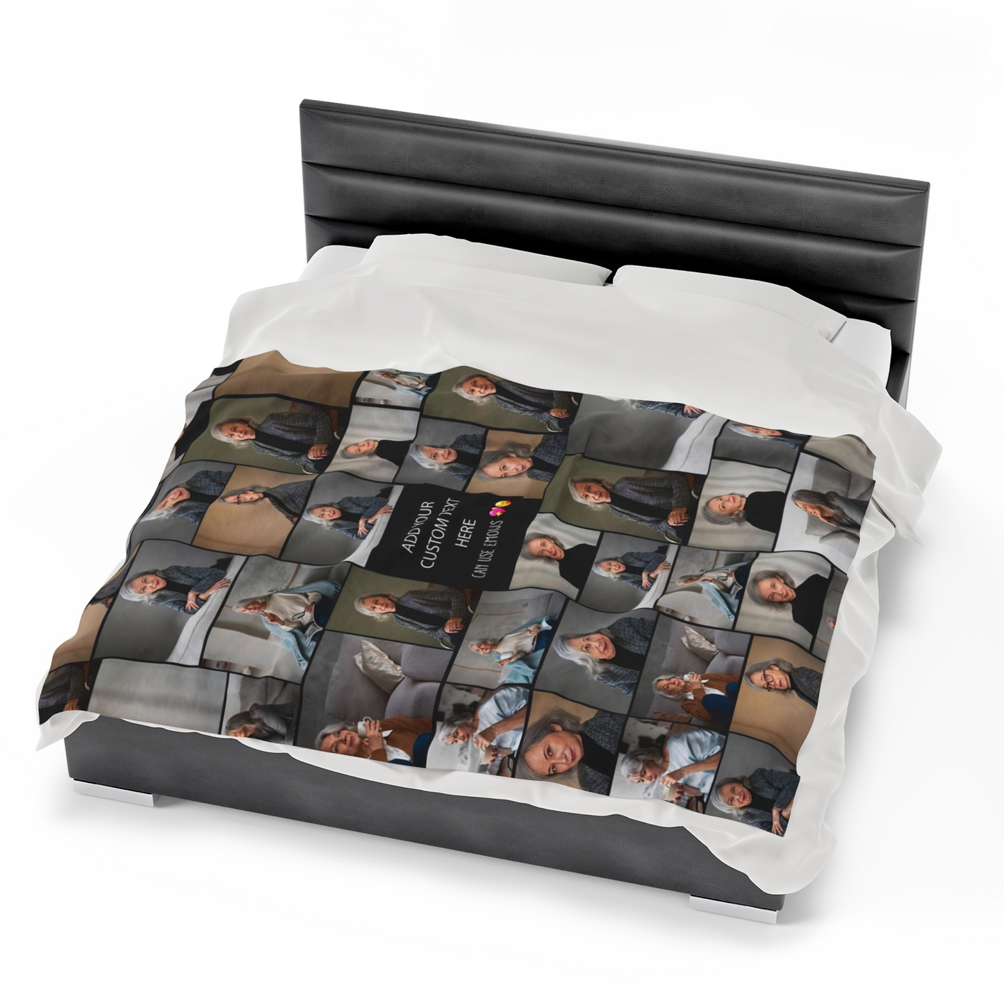 Create Your Own Mom’s Velveteen Plush Blanket – Photo Collage & Custom Text