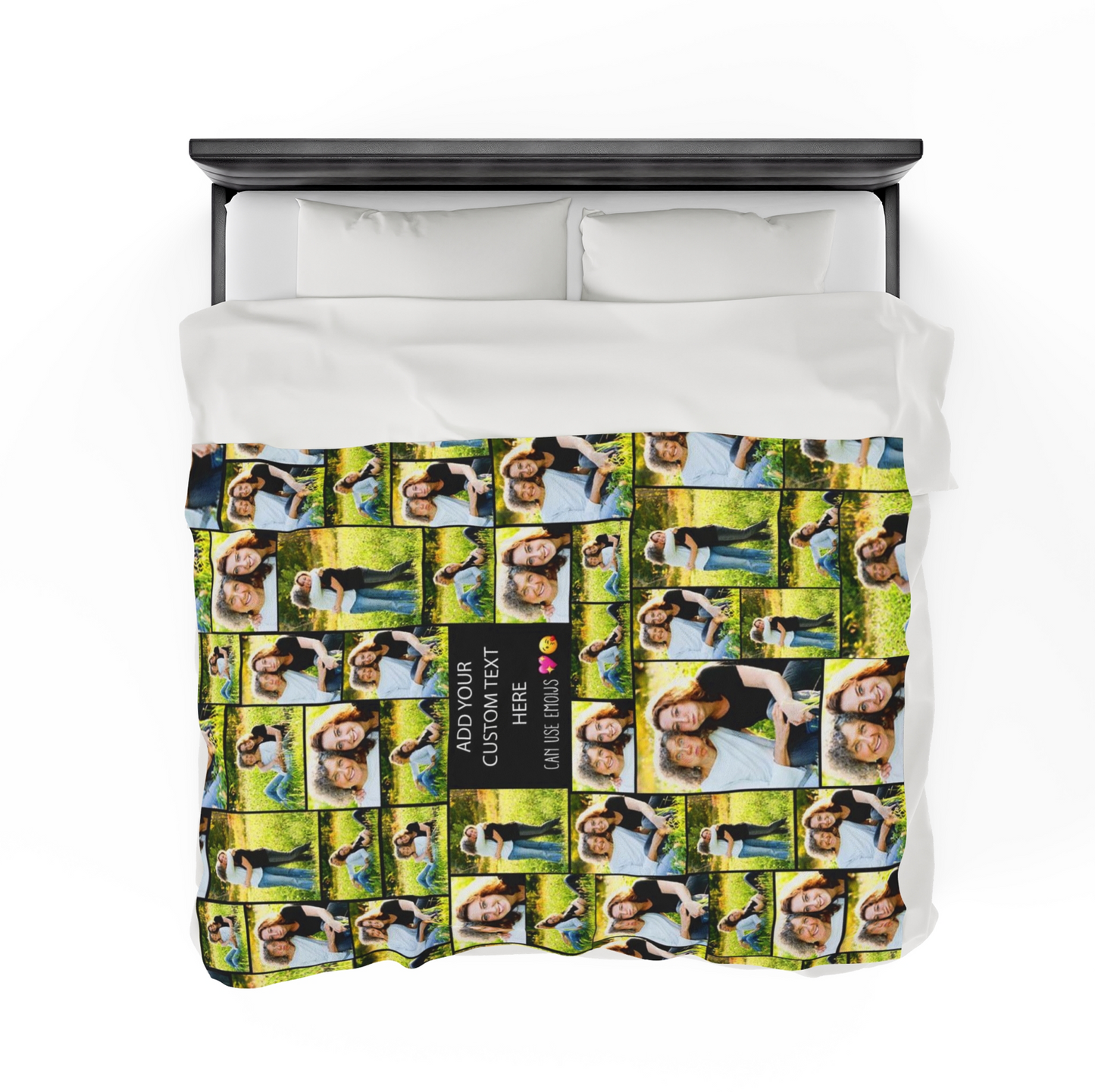 Create Your Own Mom’s Velveteen Plush Blanket – Photo Collage & Custom Text