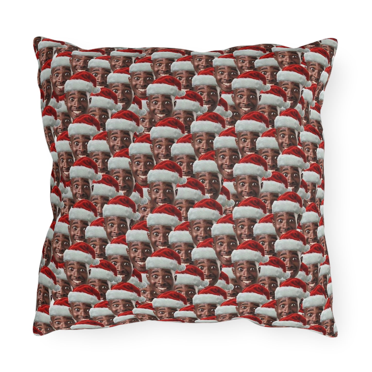 Custom Face Photo on Funny Personalized Christmas Throw Pillow