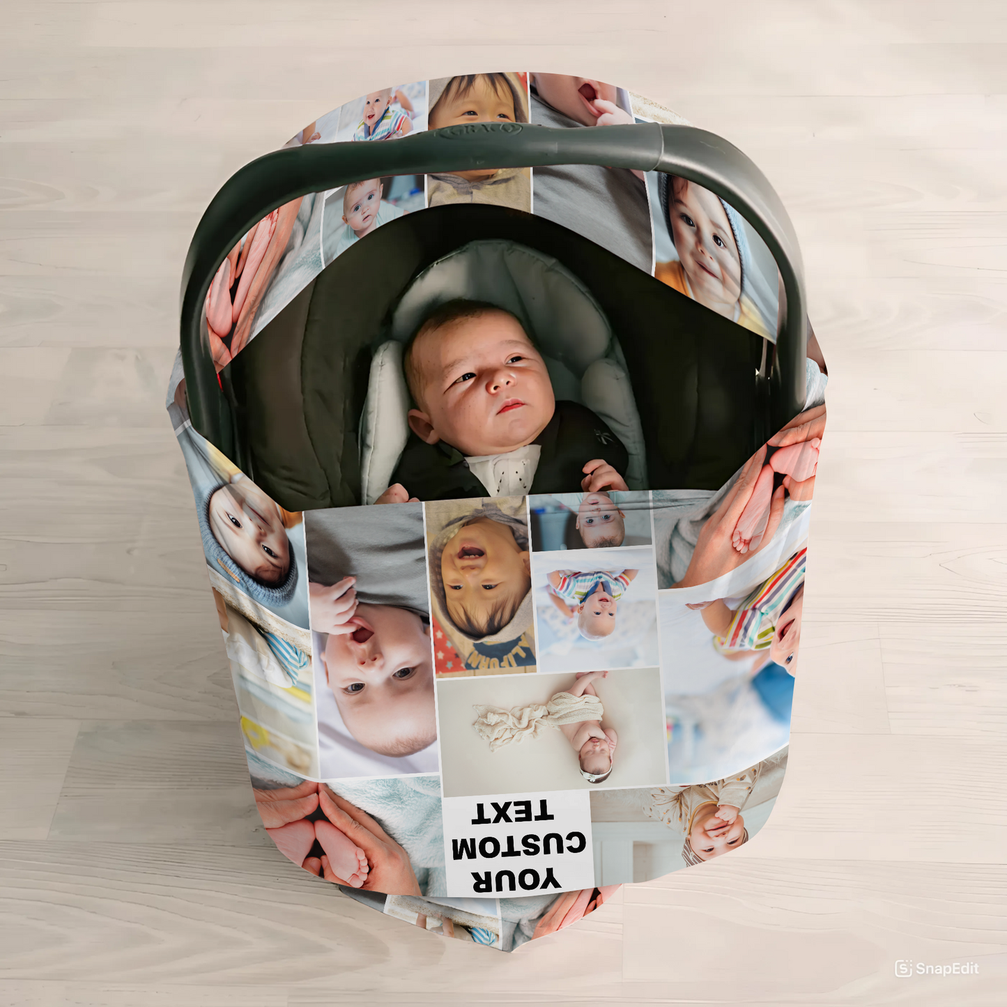 Custom Photo Baby Multi-Use Cover – Create Your Own Baby Multi-Use Cover with Collage Photo & Text