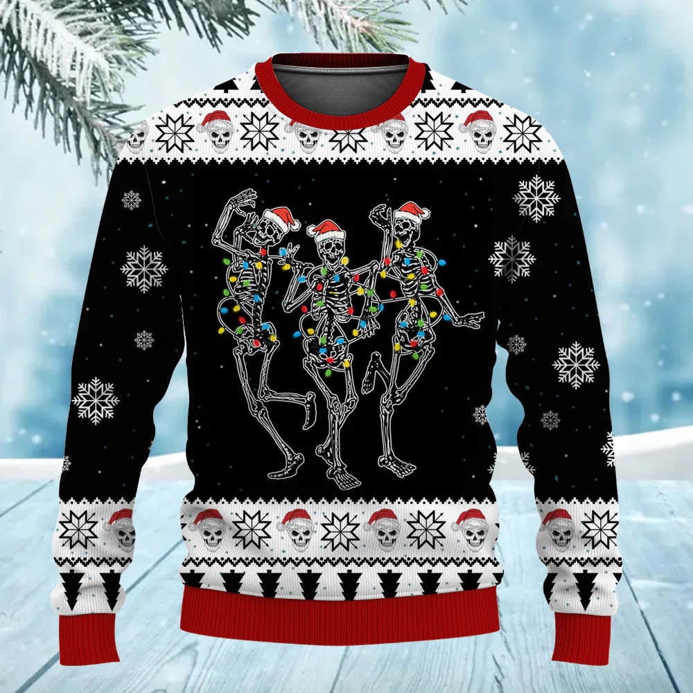Christmas Santa Claus Skull Ugly Sweater for Adult & Kids