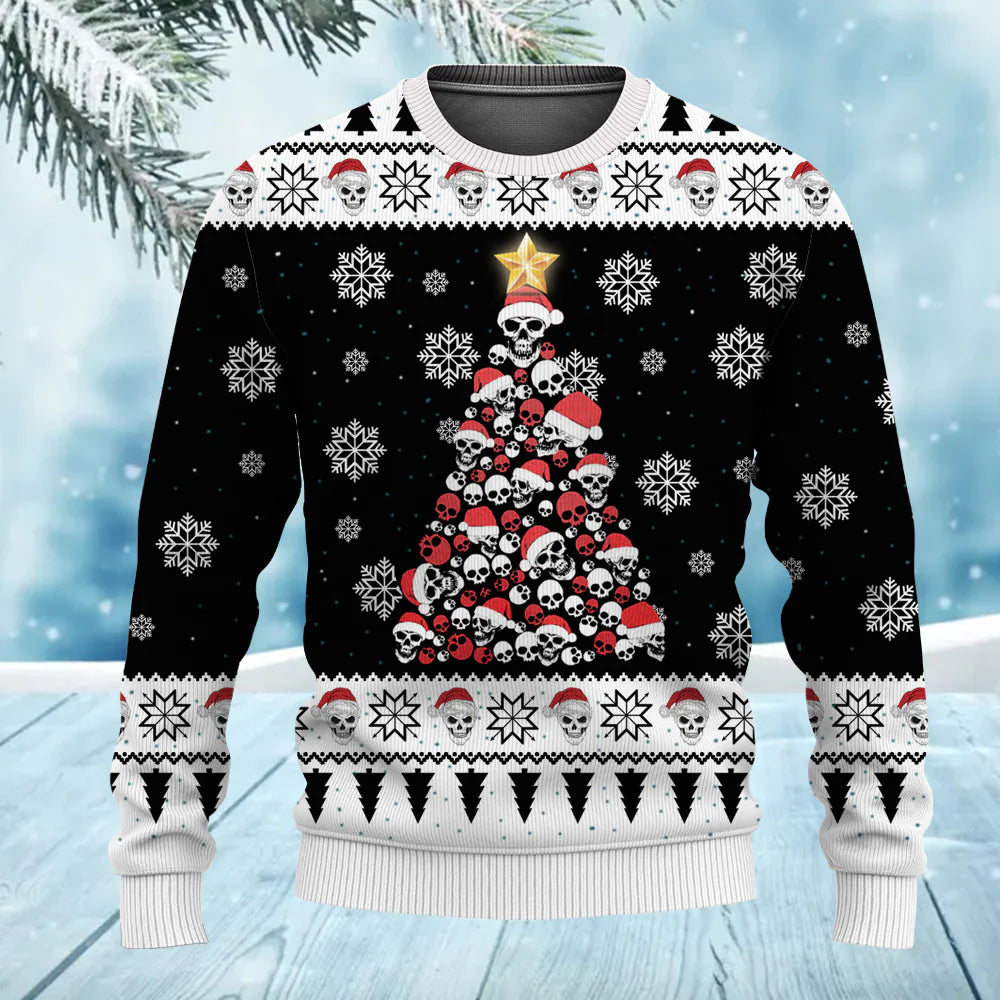 Christmas Santa Claus Skull Ugly Sweater for Adult & Kids