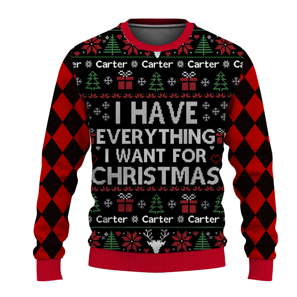 Personalized Funny Ugly Couple Matching Christmas Sweater for Couples
