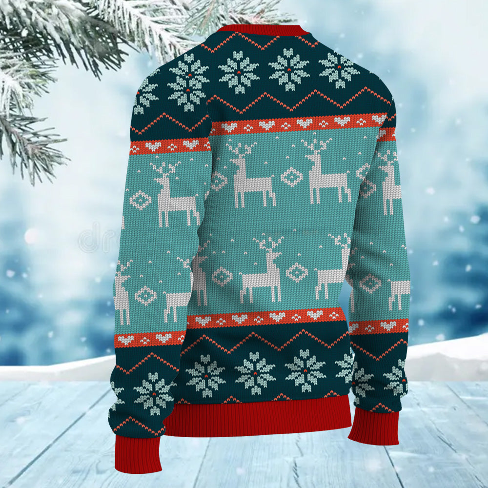 Personalized Upload Your Photo Face on Funny Unisex Ugly Christmas Sweater for Adults & Kids