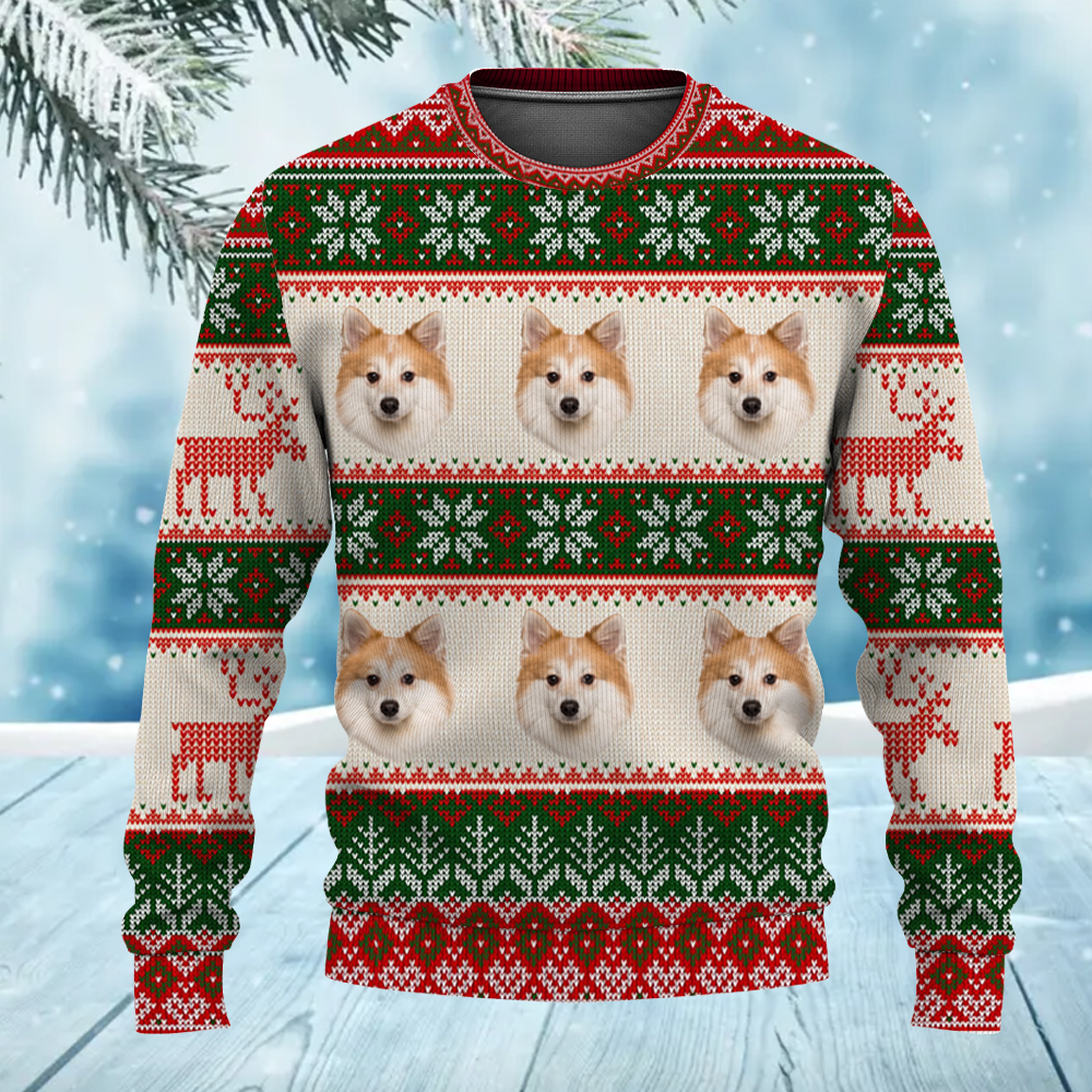 Put Your Photo on Personalized Funny Ugly Christmas Sweater with Picture
