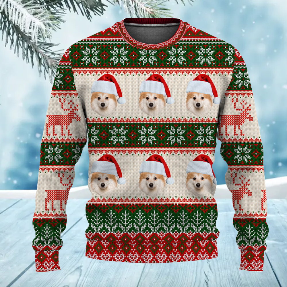 Put Your Photo on Personalized Funny Ugly Christmas Sweater with Picture