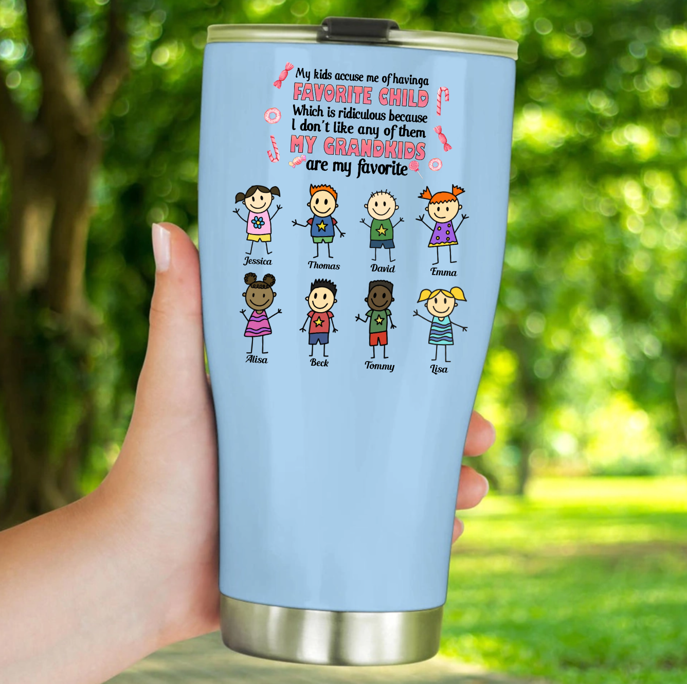 Funny Grandma Gift My Kids Accuse Me Of Having A Favorite Child 30oz Tumbler