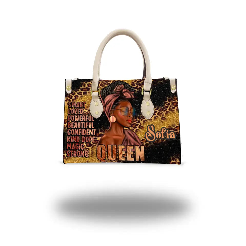 Black Queen Afro African American Girl Personalized Bags for Women