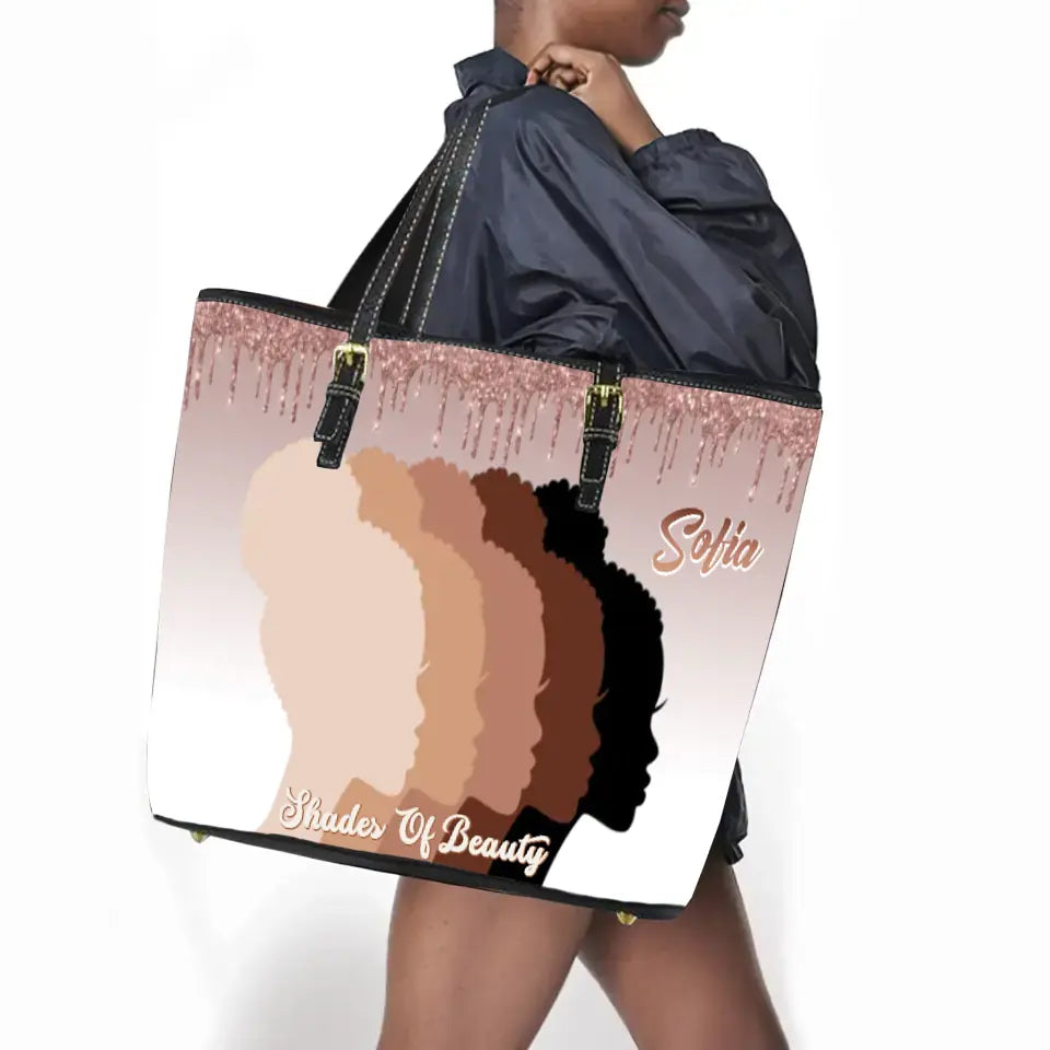 Custom Name Afro Melanin African American Girl Hand Bags for Black Queens