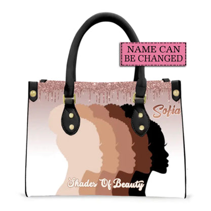 Custom Name Afro Melanin African American Girl Hand Bags for Black Queens