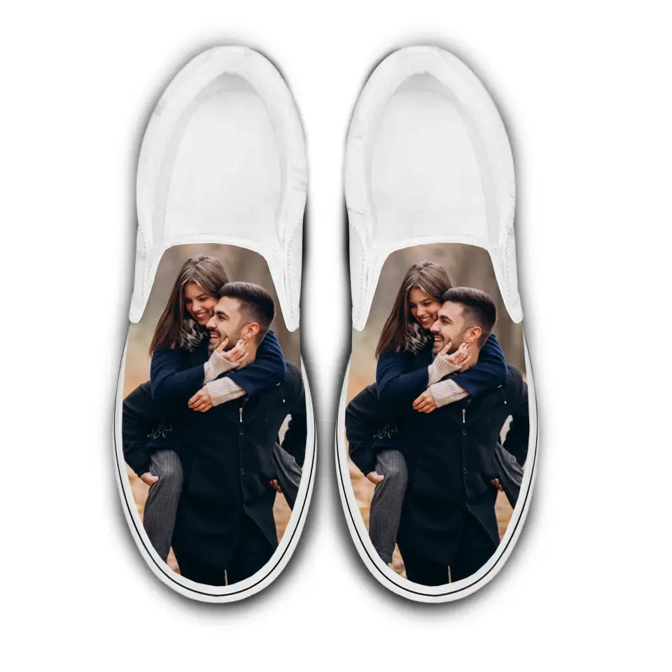 Slip-on Shoes with Photo, Add Any Photo on Slip Personalized Shoes