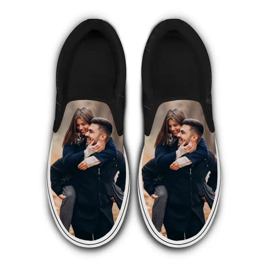 Slip-on Shoes with Photo, Add Any Photo on Slip Personalized Shoes