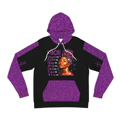 Custom Name Black Women Afro Girl Personalized Hooded Sweatshirt