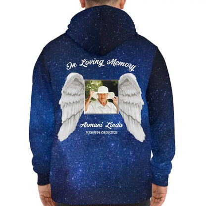 In Loving Memory Memorial Gift for Loss Of Mom Dad Galaxy Hoodie