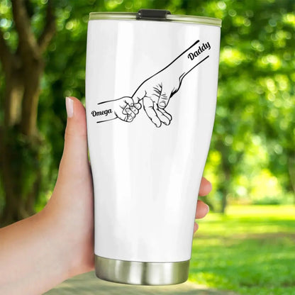 Custom Hand Kid Names Father's Day Gift for Dad from Child 30oz Tumbler