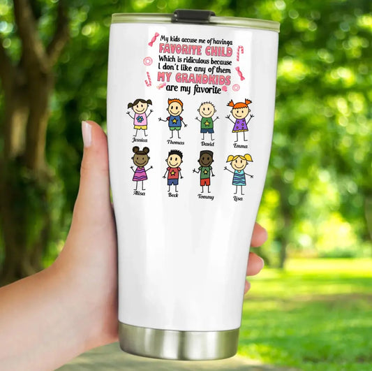 Funny Grandma Gift My Kids Accuse Me Of Having A Favorite Child 30oz Tumbler