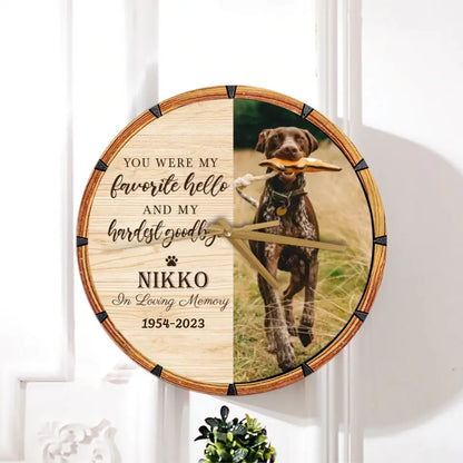 Pet Memorial Gift Loss of Dog Gift In Loving Memory Wooden Clock