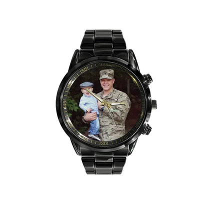 Create a Gift for Army Dad with Photo on Personalized Watch