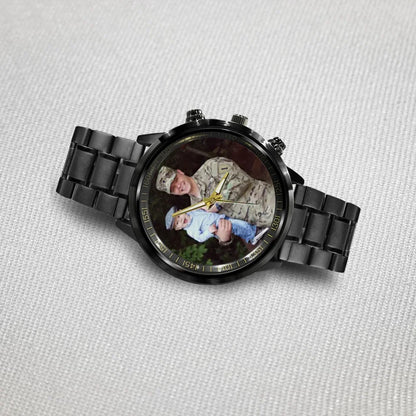 Create a Gift for Army Dad with Photo on Personalized Watch