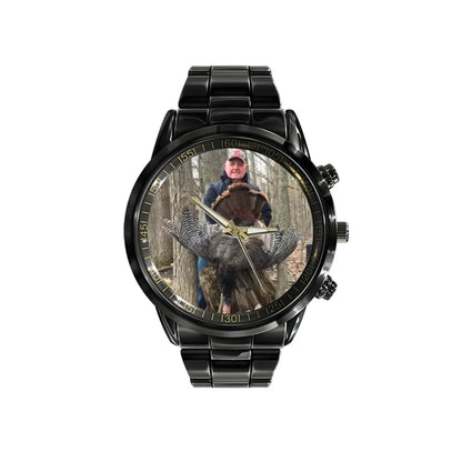 Create a Gift for Hunting Dad with Photo on Personalized Watch