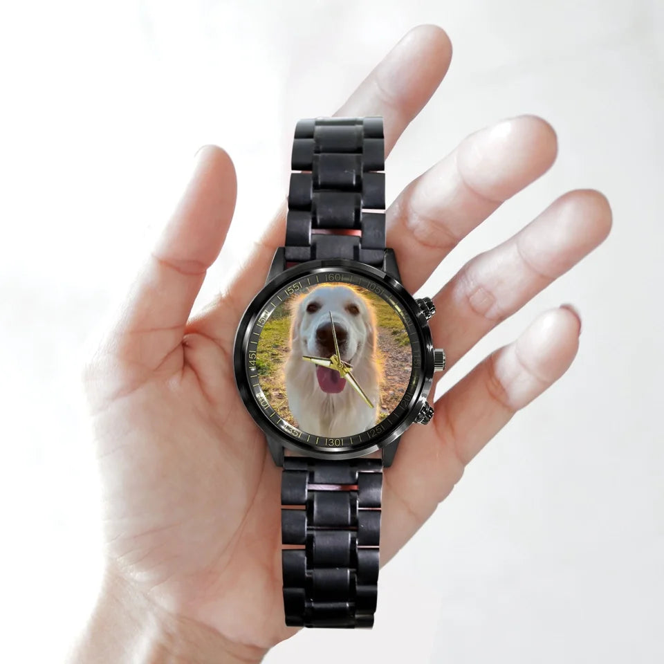 Create a Gift for Dog Dad with Dog's Photo on Personalized Watch