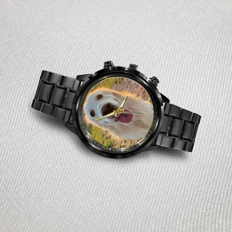 Create a Gift for Dog Dad with Dog's Photo on Personalized Watch