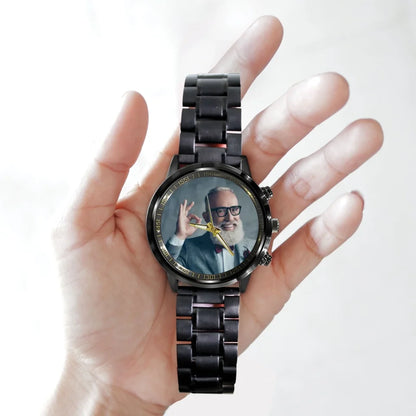 Create a Father's Day Gift for Dad Grandpa Photo on Personalized Watch