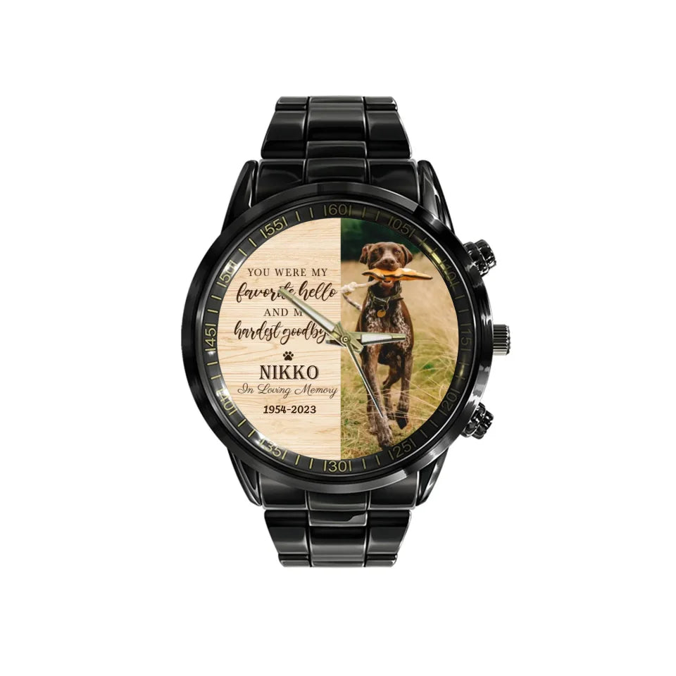 Pet Memorial Gift Loss of Dog Gift In Loving Memory Personalized Watch