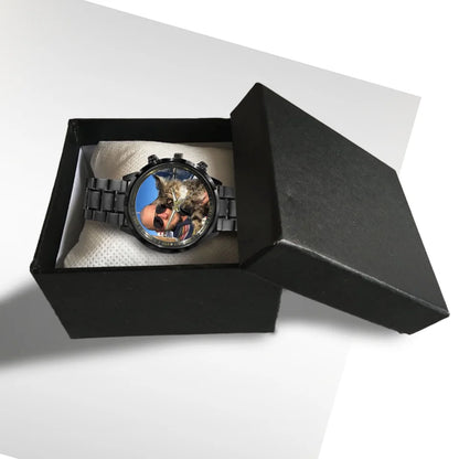 Create a Gift for Cat Dad with Photo on Personalized Watch