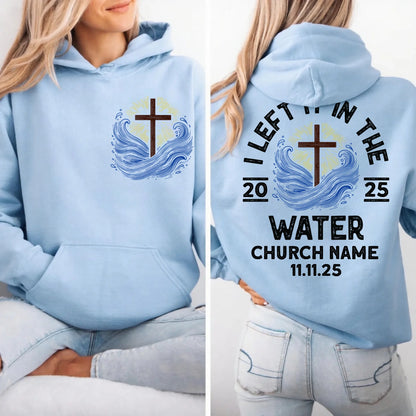 light blue hoodie