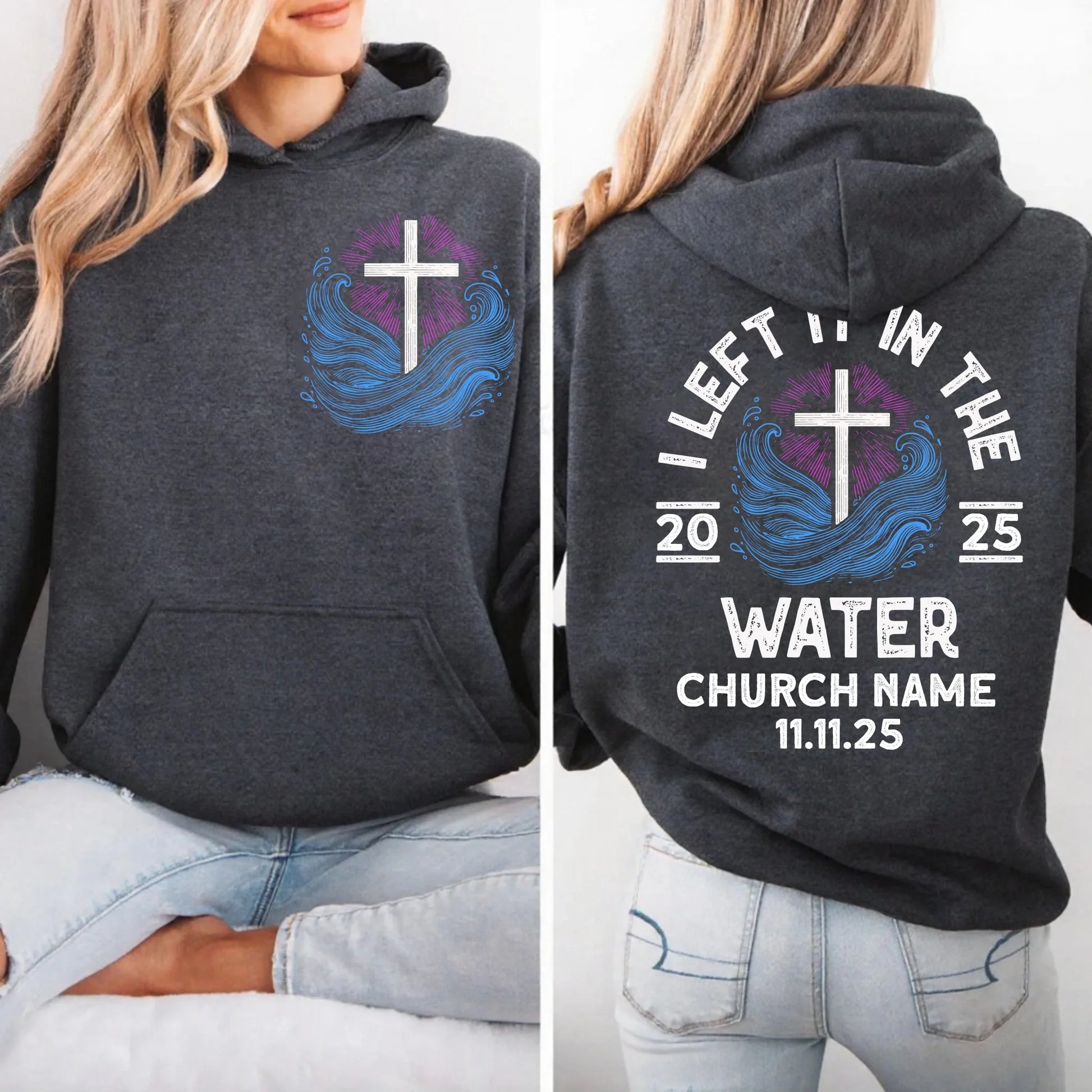 Dark heather-hoodie