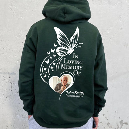 Personalized In Loving Memory Heart Forever Hoodie - Loss Of Family Memorial Gift
