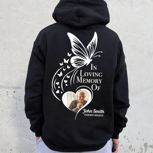 Personalized In Loving Memory Heart Forever Hoodie - Loss Of Family Memorial Gift