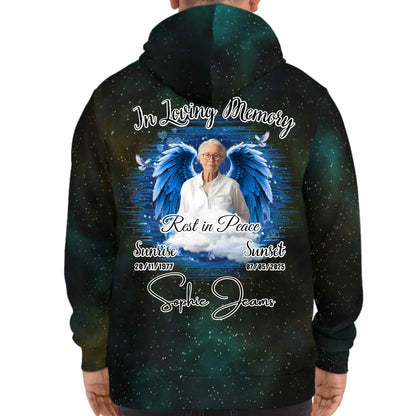Personalized In Loving Memory Galaxy Hoodie – Rest in Peace Tribute Hoodie for Loss of Loved One