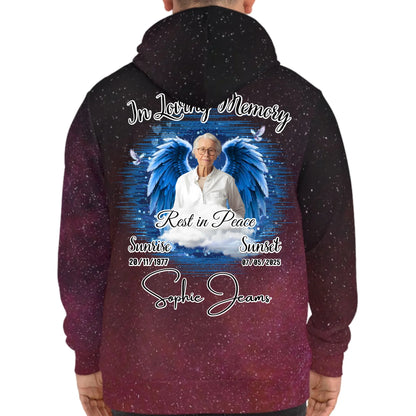 Personalized In Loving Memory Galaxy Hoodie – Rest in Peace Tribute Hoodie for Loss of Loved One