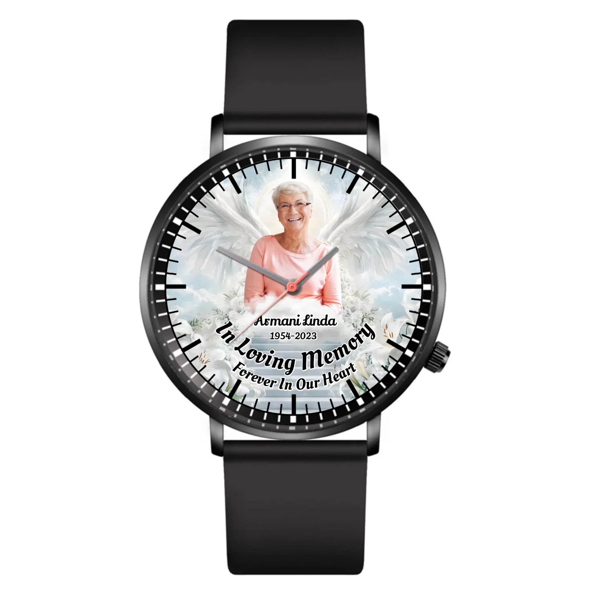 Black Leather Strap Watch 1