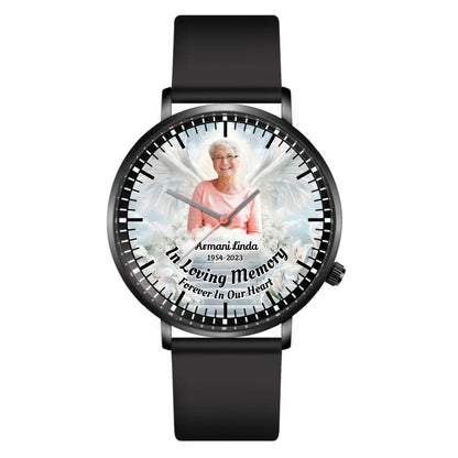 Black Leather Strap Watch 1
