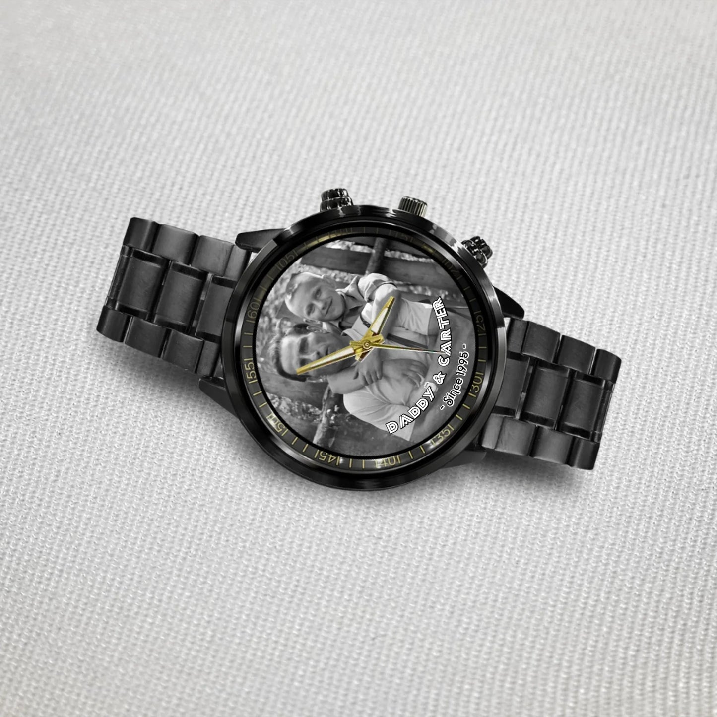 Personalized Vintage Photo & Since Year Dad Watch – Custom Watch for Dad with Picture