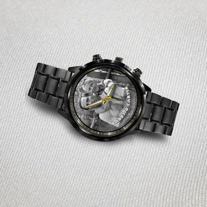 Personalized Vintage Photo & Since Year Dad Watch – Custom Watch for Dad with Picture