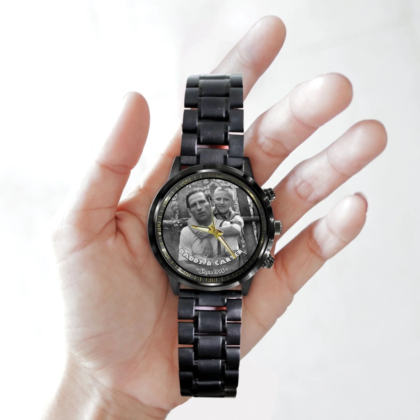 Personalized Vintage Photo & Since Year Dad Watch – Custom Watch for Dad with Picture