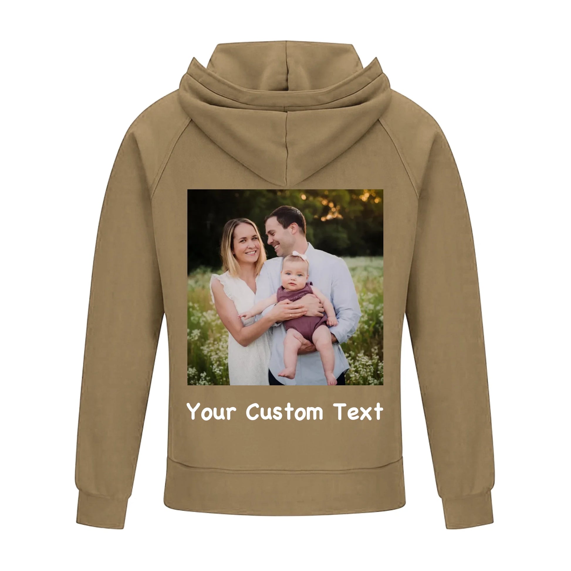 2D Vintage Quarter Zip Hoodie -Brown