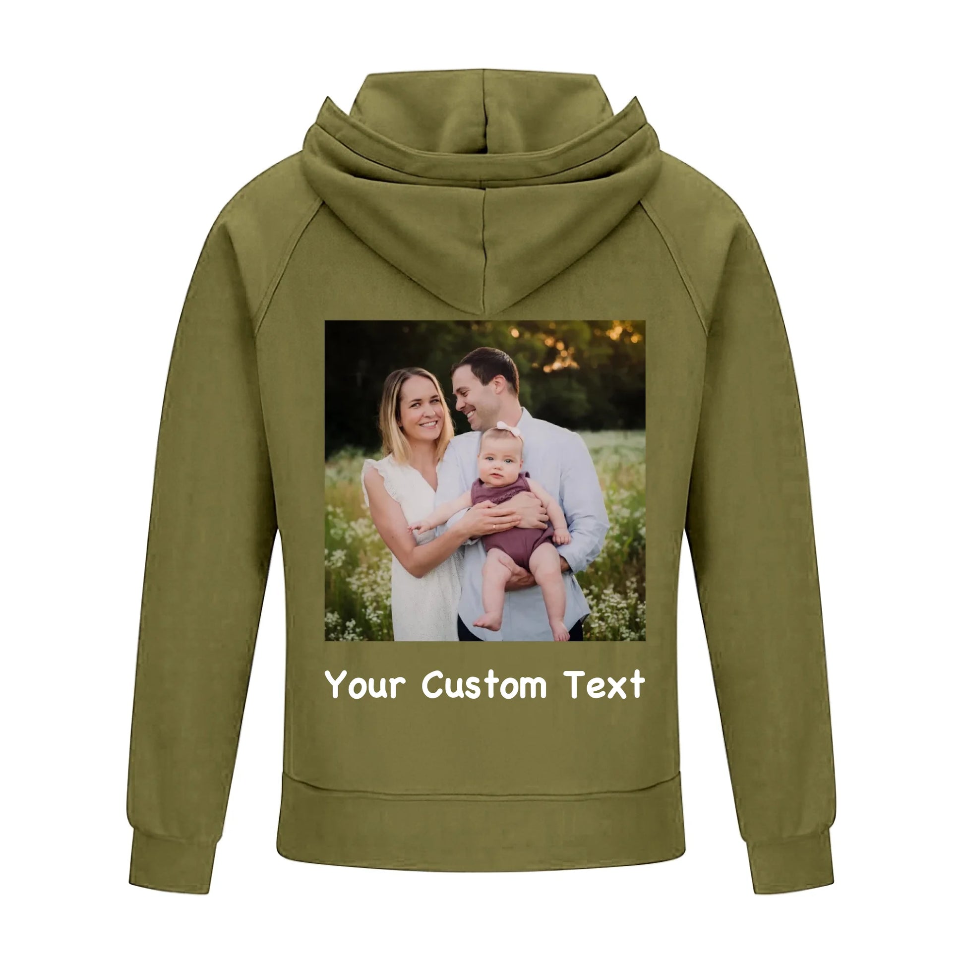 2D Vintage Quarter Zip Hoodie -green