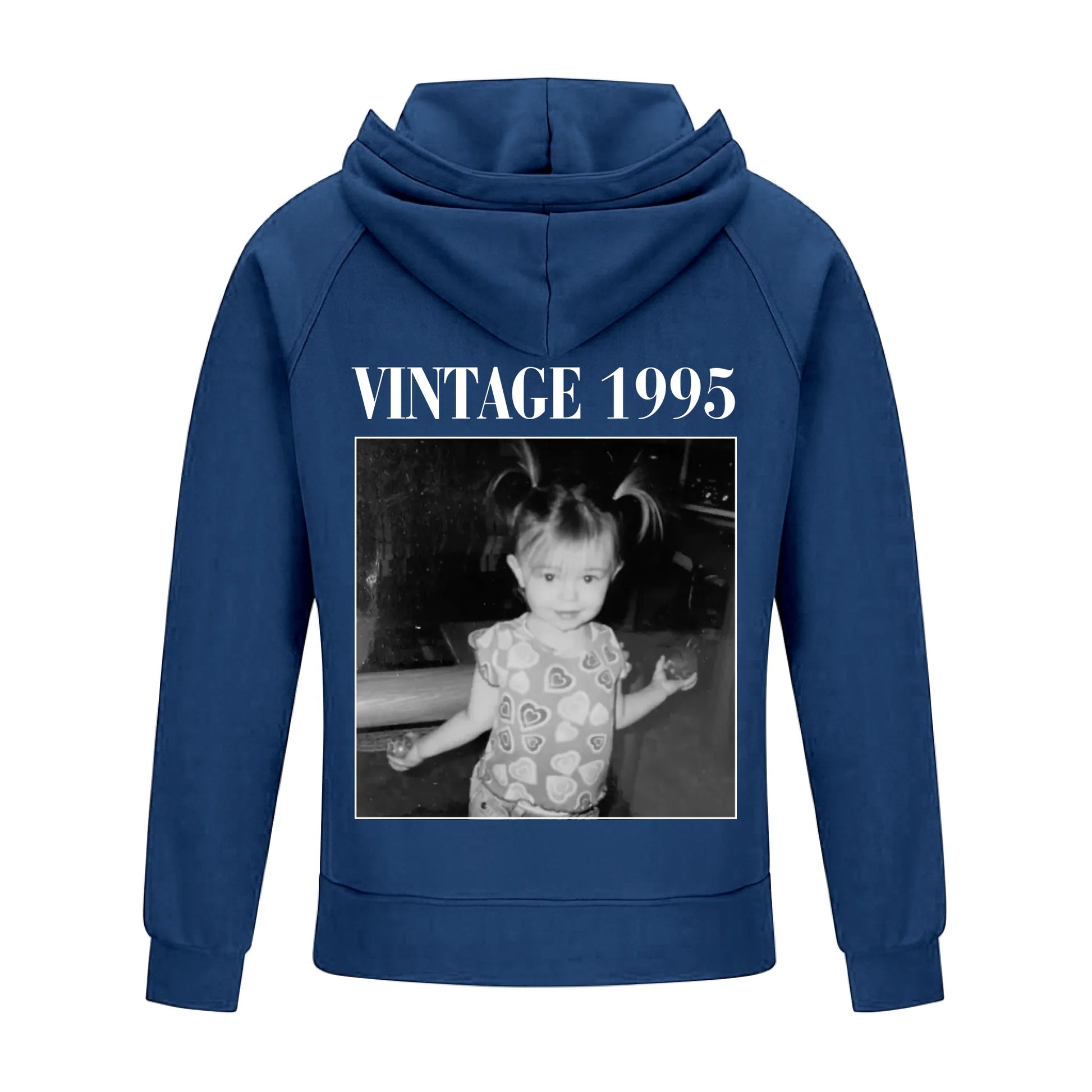 2D Vintage Quarter Zip Hoodie Navy