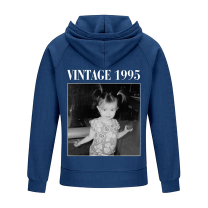 2D Vintage Quarter Zip Hoodie Navy